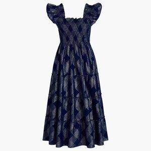 Hill House Blue and Silver Ellie Nap Dress